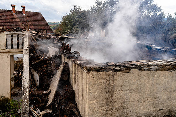 Professional Fire Damage Removal technician working in Hamilton, OH